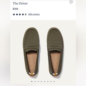 Rothy’s cypress green loafers, size 9